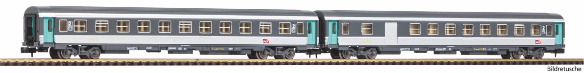  94508 - N - 2-tlg. Set Abteilwagen mit Gepäckabteil, SNCF, Ep. VI